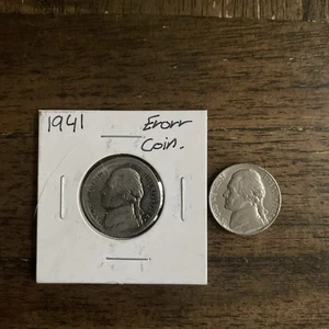 1941 Error Nickel Coin Size Of Quarter - Picture 1 of 4