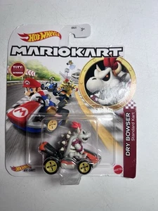 Hot Wheels Mario Kart Dry Bowser With Standard Mattel 1:64 Diecast Rare New - Picture 1 of 3