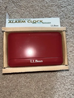 Nuevo Ll Bean Night Finder 3 Reloj Despertador de Viaje con Luz Trasera Hi Glo Roja  Foto 1 de 2