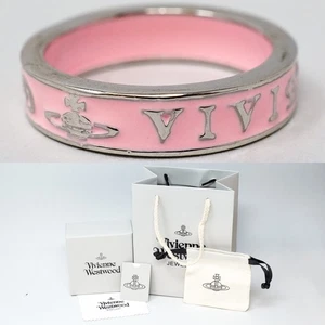 Vivienne Westwood Ring Silver Plated & Pink Orb Band & Gift Box Size Set Q - Picture 1 of 9