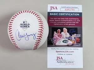 Chris Young Signed 2023 World Series Baseball COA Texas Rangers 23 WS Royals B - Picture 1 of 9