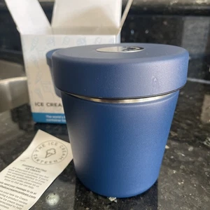 La Mensa del Gelato Porta Contenitore Isolato Blu - Foto 1 di 15