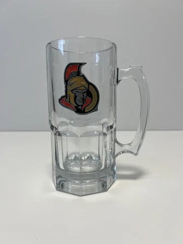 Ottawa Senators Pewter Logo Beer Pint Glass Mug Thick Heavy Mug RARE NHL 2013 Cover