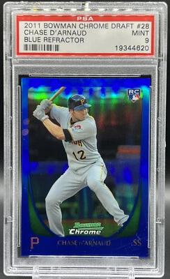 2011 BC Chase D'Arnaud 55/199 PSA 9 *Pop 1 Highest* Pirates Blue Refractor RC - Image 1 of 4