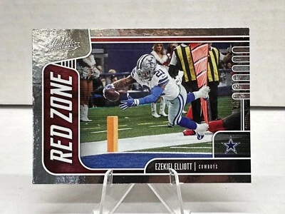 2019 Panini Absolute Red Zone Football #5 Ezekiel Elliott Dallas Cowboys - Image 1 of 2