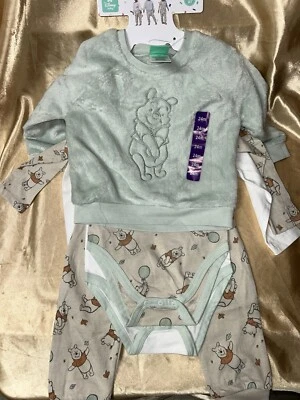 Conjunto de 4 piezas DISNEY 24 meses niño pequeño WINNIE THE POOH conjunto de ropa camisa pantalones Foto 1 de 4