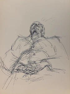 Alberto Giacometti "Portrait of Georges Braque" Original 1964 Lithograph - Picture 1 of 7