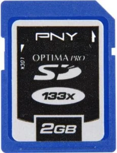 PNY 2 GB Optima Pro Secure Digital High Speed 133x (P-SD2GB-133W-DVDC) - Picture 1 of 1