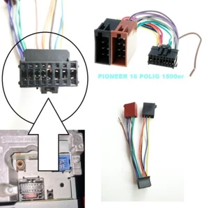 Pioneer Autoradio Stecker Adapter Kabel ISO Radioadapter 16 PIN Steckverbinder - Bild 1 von 21