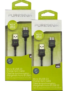 2-PACK USB 3.0 Male A to Micro B Cable Cord for External Hard Drive HDD Data 1m - Picture 1 of 3