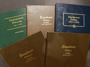 Eisenhower Dollar Complete Unc BU Set Proofs P D S Album 32 coins Ike 1971-1978 - Picture 1 of 7