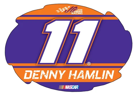 NASCAR #11 Denny Hamlin 5"x6" Swirl w/ Stripe Design Magnet-NEW for 2016! Cover