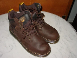 Dr. Martens Industrial Safety Toe Dark Brown Waterproof Boots Men’s Sz 10 - Picture 1 of 17