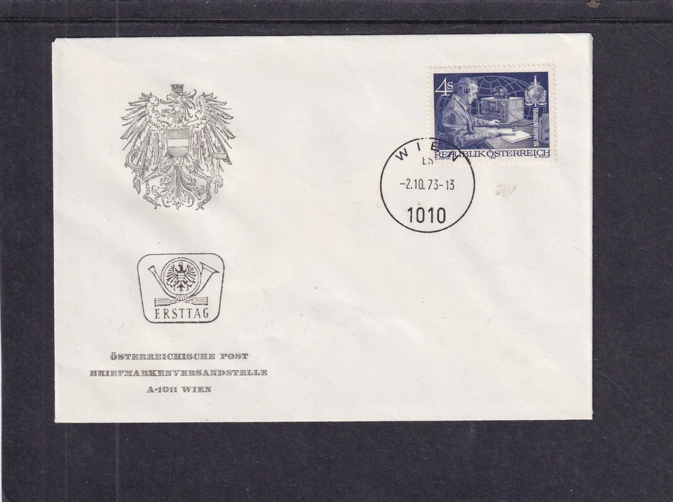 Austria 1973 INTERPOL policía operador inalámbrico primer día cubierta FDC Foto 1 de 1