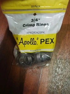 Apollo PEX Crimp Ring, 3/4 Inch, 3/4" / 0.75" 25 Pack APXCR3425PK - Picture 1 of 6