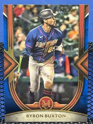 2022 Topps Museum Collection BYRON BUXTON Minnesota Twins Blue Parallel 011/150 - Image 1 of 2
