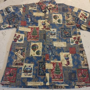 Reyn Spooner "Mele Kalikimaka" Holiday Christmas Hawaiian Shirt Men’s Size M - Picture 1 of 13