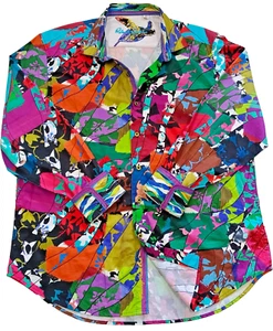 Robert Graham Abstract colorful Embroidered Rare Shirt S Small Men's shirt NEW - Bild 1 von 4