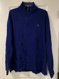 Polo Ralph Lauren Men's Estate-Rib Quarter 1/4 Zip Pullover Long Sleeves Sweater - Picture 1 of 8