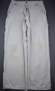 Pantalones de carpintero utilitarios Plugg para hombre beige 100 % algodón talla 34x30 (MSR 33x28) - Imagen 1 de 14