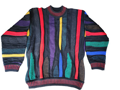 Vintage COOGI Australia 3D Textured Knit Swea...