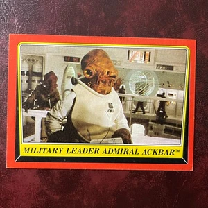1983 Topps Star Wars Il RITORNO DELLO JEDI Set ADMIRAL ACKBAR ROOKIE #124 - NR-MINT - Foto 1 di 1