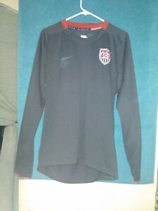 Nike Shirt Mens L US Soccer Jersey Long Sleeve Dark Greay