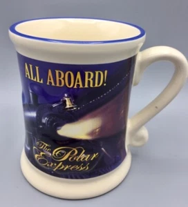 Polar Express Mug ALL ABOARD 12 oz Cup 3 D Warner Bros Christmas Train Cute - Picture 1 of 9