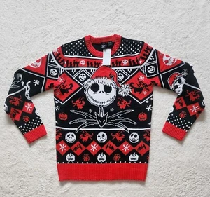 NWT Men's Disney The Nightmare Before Christmas Jack Skelington Ugly Sweater - Picture 1 of 4