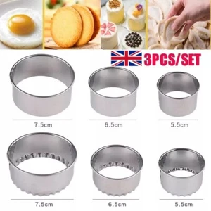 Set of Stainless Steel Cookie Cutters for Scone Pastry and Dumpling Wrappers - Picture 1 of 26