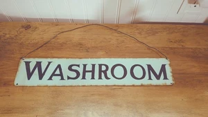 Metall Waschraum Schild blau Country rustikal Wandbehang - Bild 1 von 4