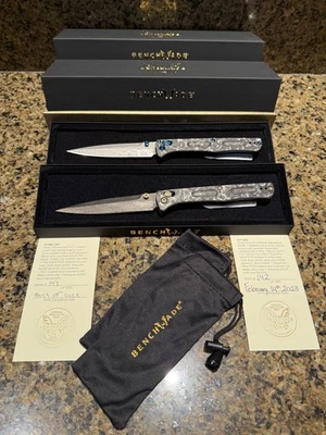 Benchmade Gold Class Fact 417BK-231  #143/200 & 417-232  #142/200 Folding Knifes - Image 1 of 4