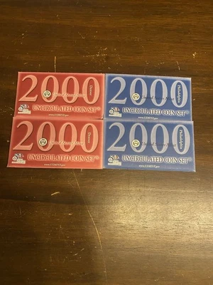 2000 & 2002 U.S. Mint Uncirculated Coin Sets (P & D) – 4 Sets Total - Image 1 of 4