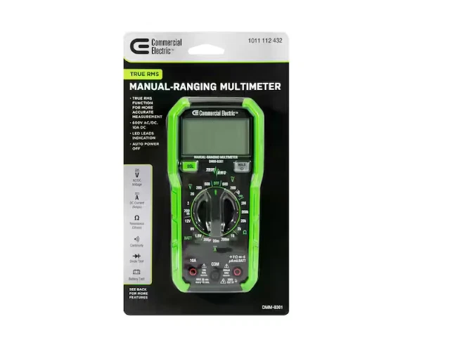 Multímetro digital elétrico comercial 600 volts True RMS alcance manual - Imagem 1 de 4