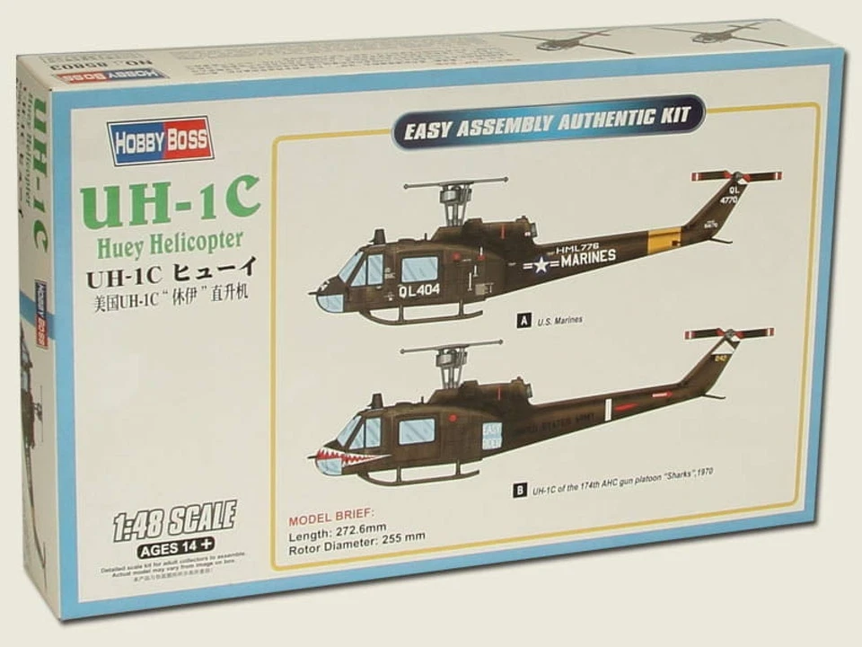 UH-1C Huey Helicopter / 1:48 - Hobby Boss - 85803