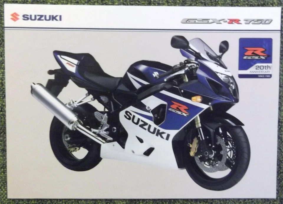 SUZUKI GSX-R750 MOTORCYCLE Sales Leaflet March 2005 #MB05GSXR750-LEAF - Image 1 of 1