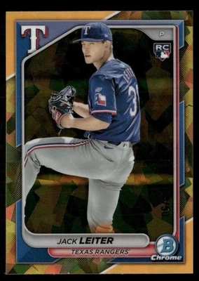 2024 Bowman Chrome - Jack Leiter #70 Gold Refractor /50 (RC) - Image 1 of 2