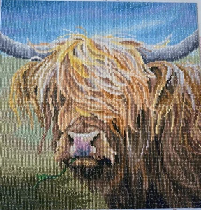 Completed Diamond Painting - Long Hair - Don't Care. Canvas only - unframed - Picture 1 of 1