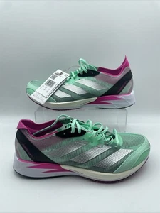 ADIDAS Adizero Adios 7 Trainers Green/ Pink Size UK 6.5 EU 40 BNWOB - Picture 1 of 6