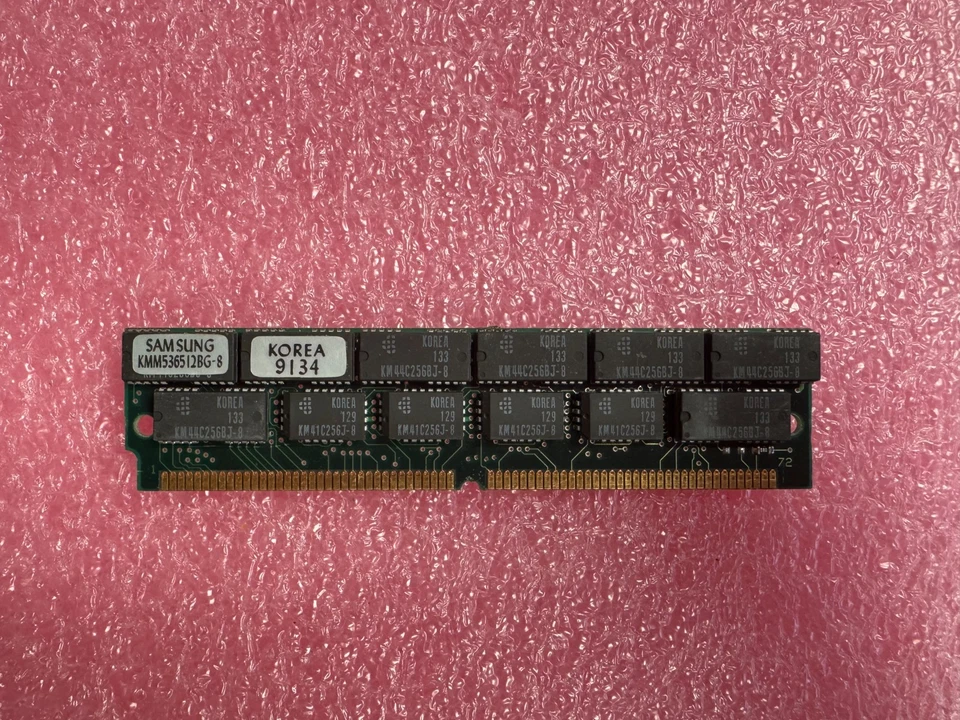 Samsung KMM536512BG-8 2MB PS/2 FPM SIMM RAM 512kx36 Parity 72pin 80ns 118667-002 - Image 1 of 1