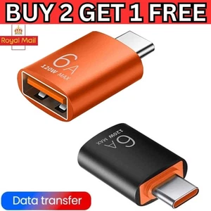 6A USB OTG Adapter USB 3.0 A Female To Type C Male Converter Fast Charger 120W - Picture 1 of 12
