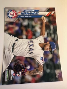 2020 Topps Rookies Jumbo 5x7 Jonathan Hernandez Rangers 597 RC 03/49 - Picture 1 of 1