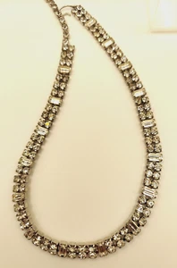 Silver and Shine Necklace #1 "Silver w/Clear Crystal" Accents 16 in Jewelry - Picture 1 of 6