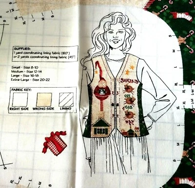 Daisy Kingdom Ho HO Chaleco de Navidad Panel de Tela Foto 1 de 4