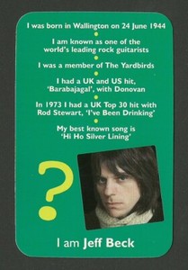Jeff Beck #56 Pop Rock Music Card The Yardbirds