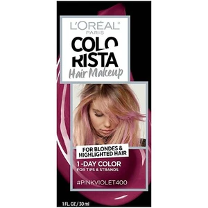 L'Oreal Paris Hair Makeup Temporary 1-Day Hair Color for Blondes, Pink Violet... - Picture 1 of 8