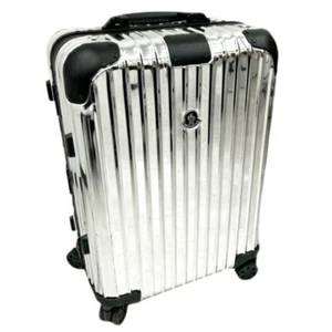 Rimowa x Moncler Reflection Cabin Suitcase Carry Case Silver 51x37x23 USED JAPAN - Picture 1 of 20