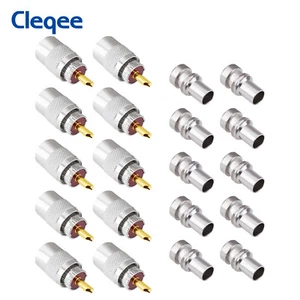 PL259 Coax Connectors UHF Male Plug Solder Adapters with Reducers 50 Ohm - Picture 1 of 8