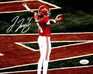 Foto carmesí firmada de Broncos JERRY JEUDY 8X10 de Alabama #2 automática - 1a Rnd Pk JSA - Imagen 1 de 1