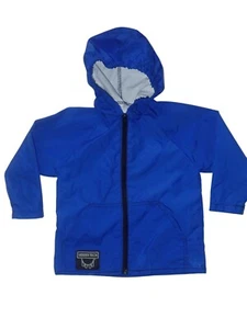 Udder Tech Rain Jacket Toddler S 3/4 Blue Zip Hooded waterproof Outdoor gorpcore - Picture 1 of 4